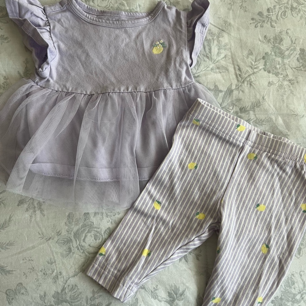 Adorable Gray and Yellow Baby Outfit
